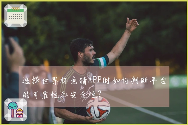 选择世界杯竞猜APP时如何判断平台的可靠性和安全性？